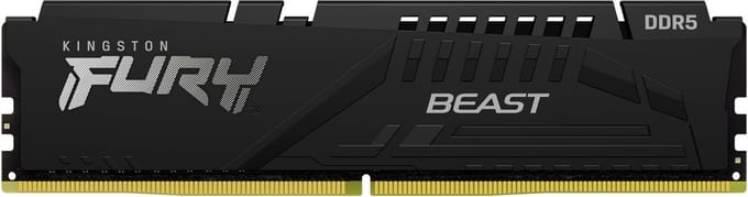 Kingston FURY Beast DDR5-6000 - 32GB - CL36 - Single Channel (1 pcs) - AMD EXPO & Intel XMP - Zwart