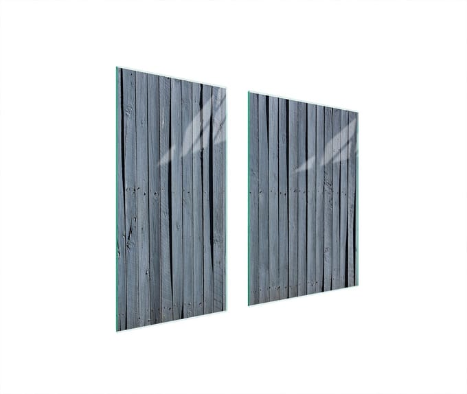 TMK ArtDeko - Snijplank - 75x52 cm - Houten Motief - Glas