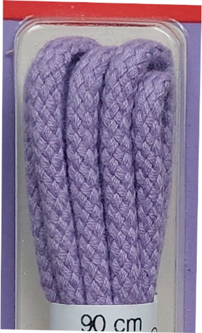Ronilux Veter - Lila - Rond - Koord Veters - Lengte 90 cm - Dikte 4 mm - Schoenveter