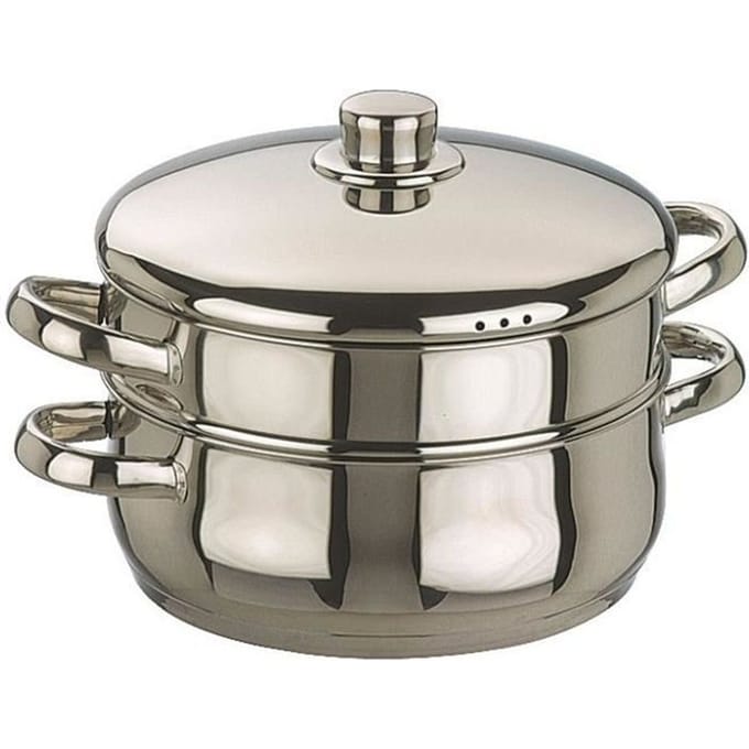 IBILI - Casserole vapeur Oslo, 24 cm, Acier inoxydable, Compatible avec l'induction