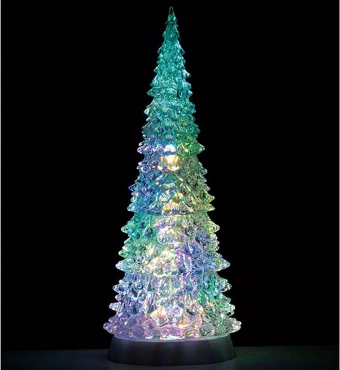 Lemax - Crystal Lighted Tree 4 Color Changeable And Color - XL