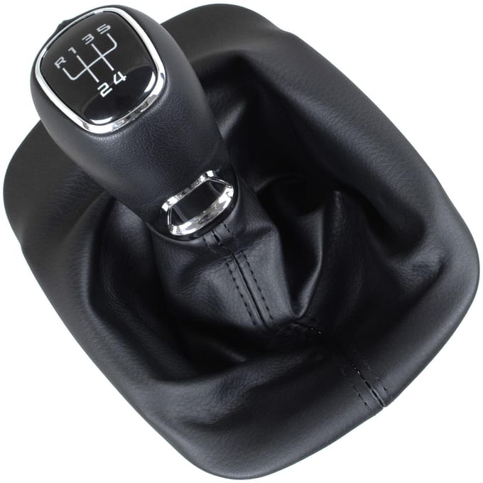 Modecar - Versnellingspook - Zwart Leer - 5 Versnellingen - Skoda Octavia I