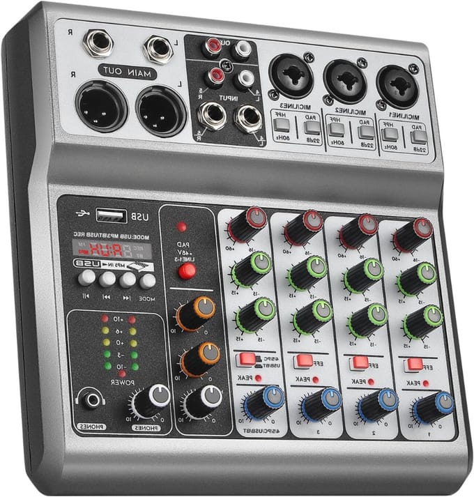 Core® Audio Mixer – Streaming – DJ Draaitafel – DJ Mix Set – Grijs - 21 cm x 21 cm x 7 cm