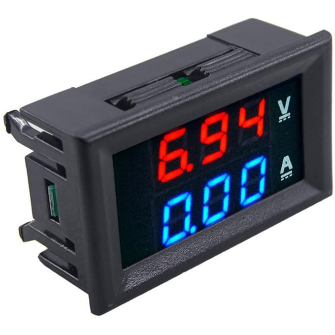 DC 0-100V 10A Digitale dubbele kleur blauw & rood LED-display Voltmeter Ampèremeter