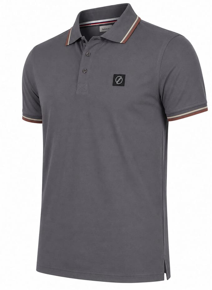 Solution - Heren Polo SS Flow - Grijs - Maat M