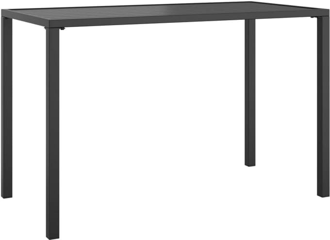 Tuintafel Rechthoekig 110x54x70 cm Staal Antraciet