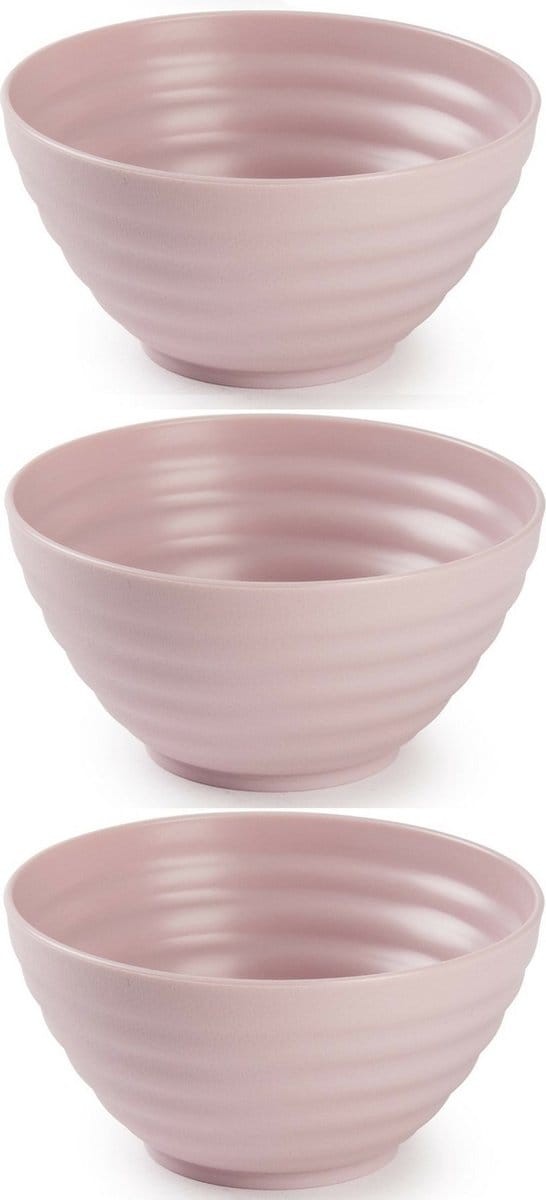 Plasticforte Schaaltjes - 6x - roze - kunststof - 14 x 6.5 cm - kommen