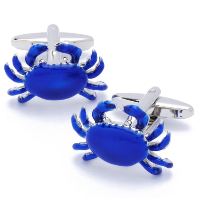 Manchetknopen - Krab Blauw