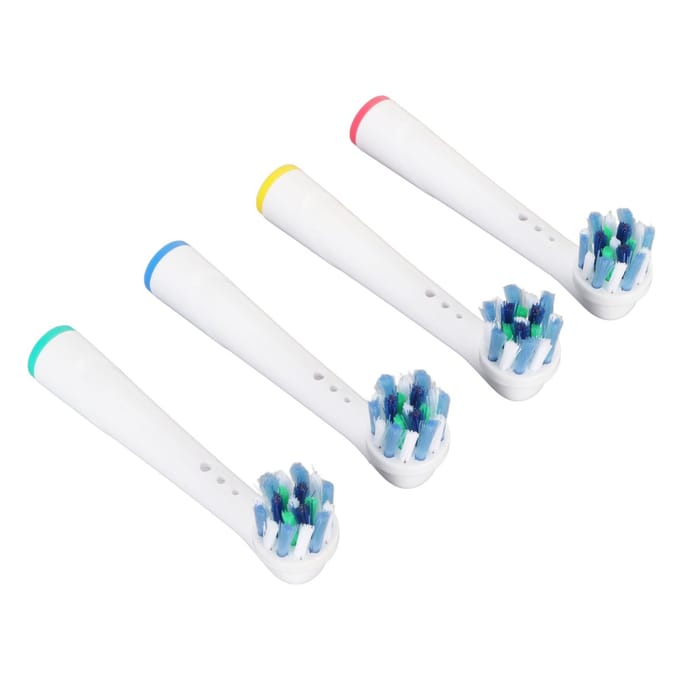 4 STUKS Elektrische Tandenborstelkoppen Zachte Borstelharen Borstelkoppen Set Vervanging Voor Oral B Braun D12 D10 white