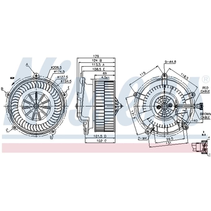 Binnenventilator NISSENS 87119