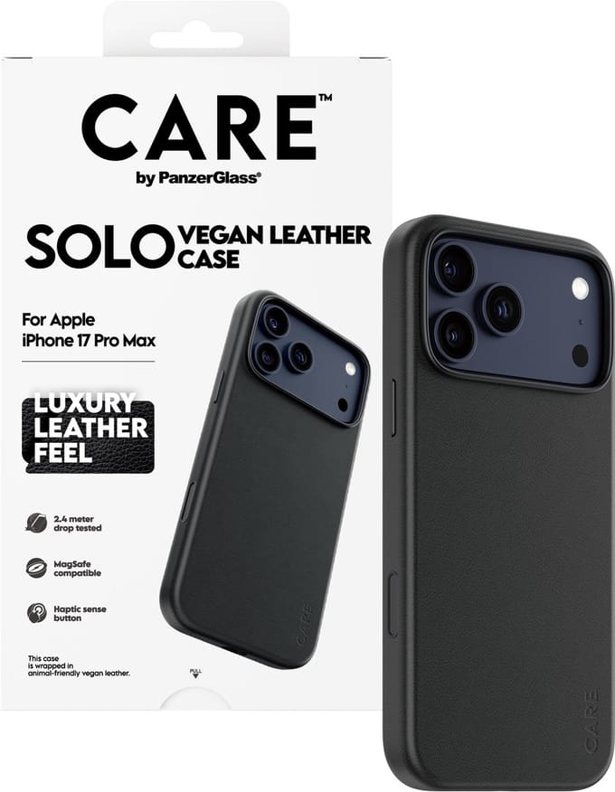 PanzerGlass CARE™ by ® Solo Case Black iPhone 17 Pro Max mobiele telefoon behuizingen Hoes Zwart