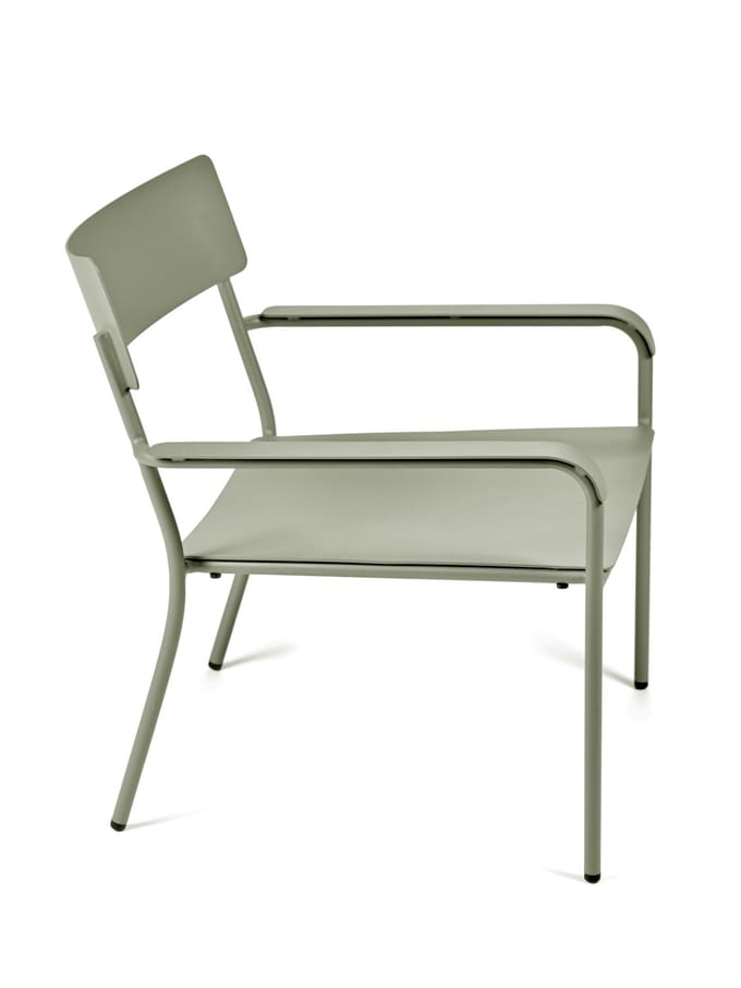 SERAX VINCENT VAN DUYSEN AUGUST LOUNGESTOEL M/ARMLEUNING EUCALYPTUS GROEN