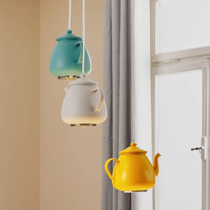 Argon Hanglamp Jasse koffiekan 3-lamps meerkleurig