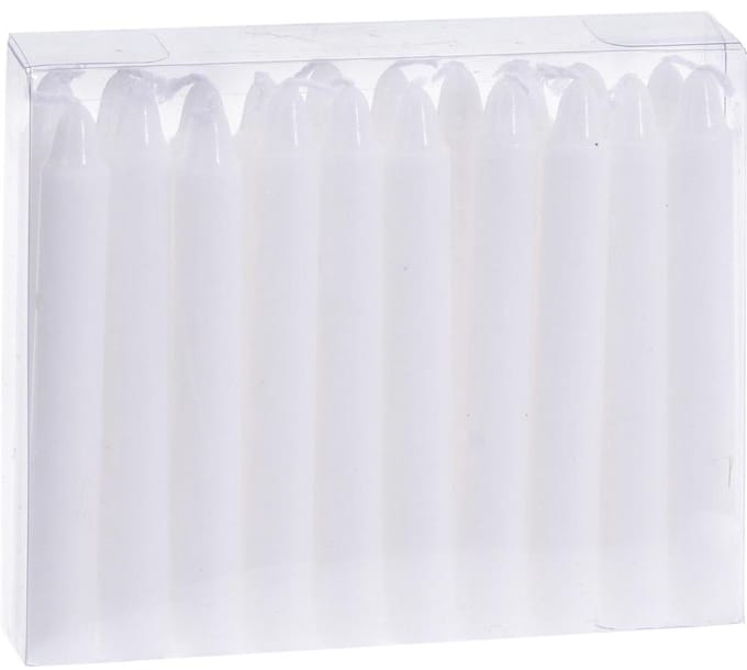 Kerstboomkaarsjes - 20 stuks - 10.5cm - Wit - Kerstboomversiering