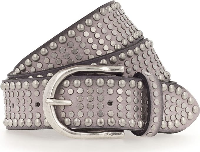 b.belt Leren Riem Riva Colour Leather Belt W105 Old Rose Oud roze
