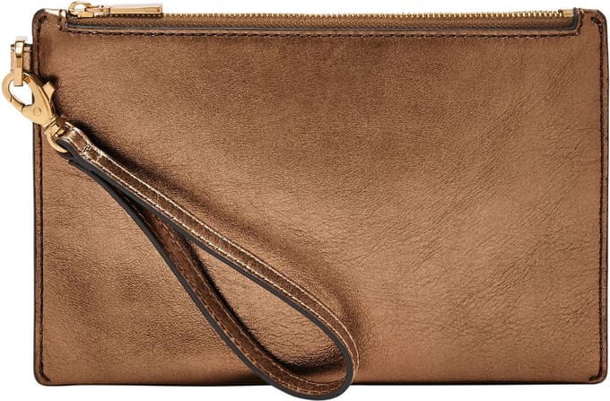 FOSSIL Polstas Utensil zak Gift Wristlet Bronze Brons