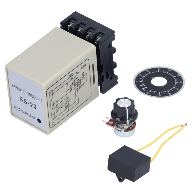 BERM Régulateur de Vitesse de Moteur AC Séparé Monophasé 6W ?200W 90?2800tr/min 220V240V SS?22