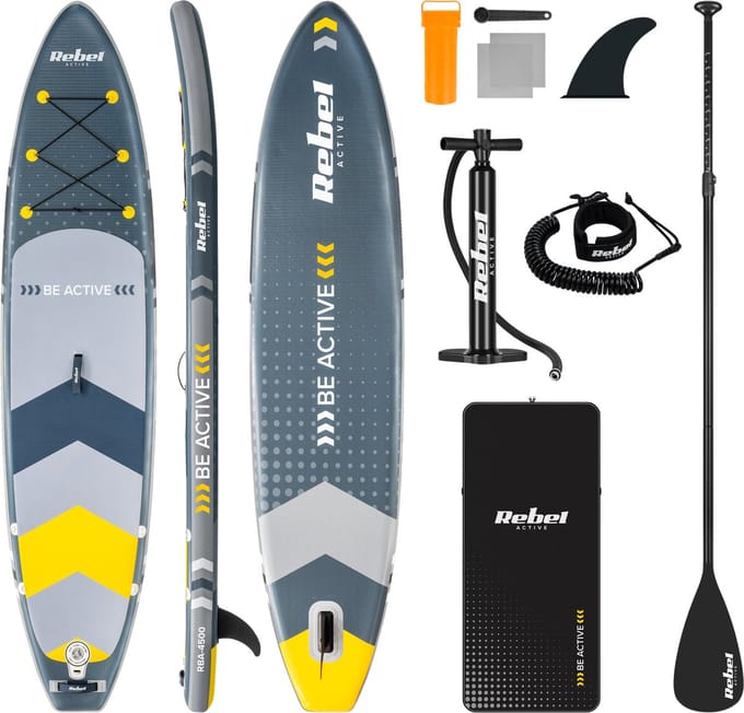 Rebel Active RBA-4500 - Opblaasbare SUP Board - 350 cm - Drop-stitch Technologie - Antislip EVA Deck