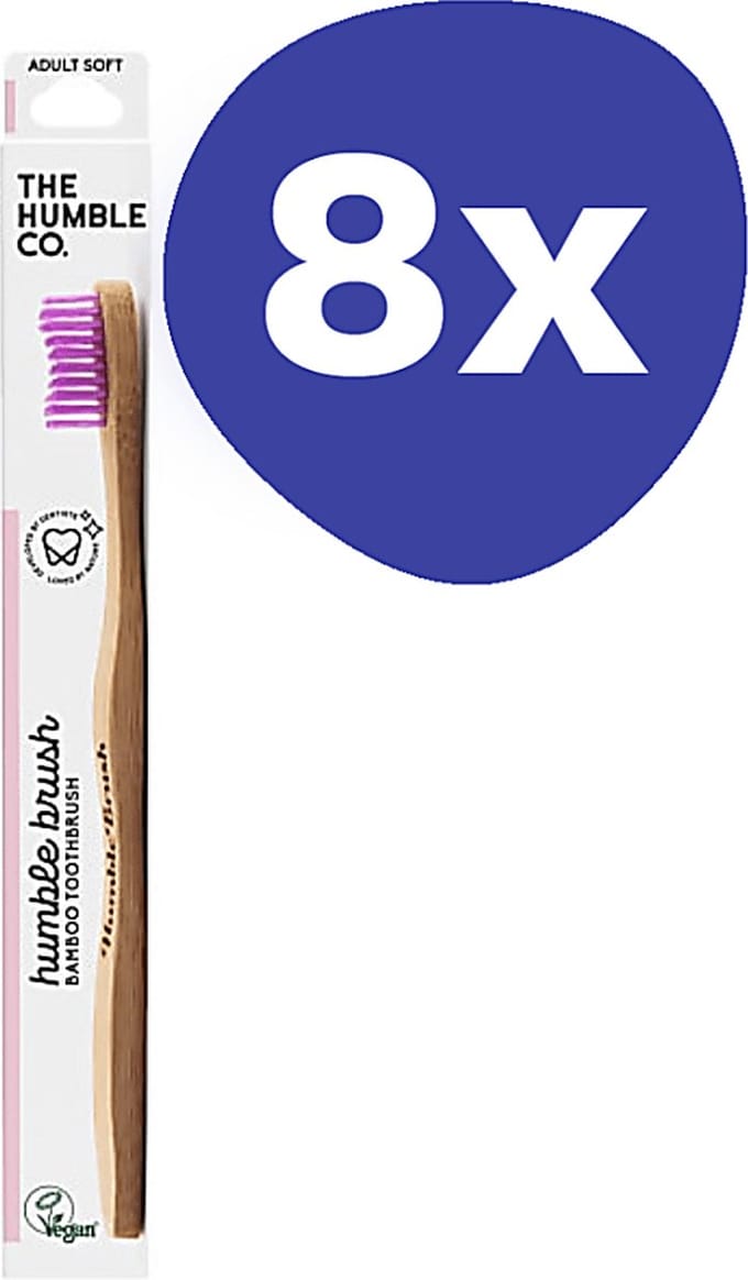 Humble Tandenborstel Bamboe Paars (8 stuks)