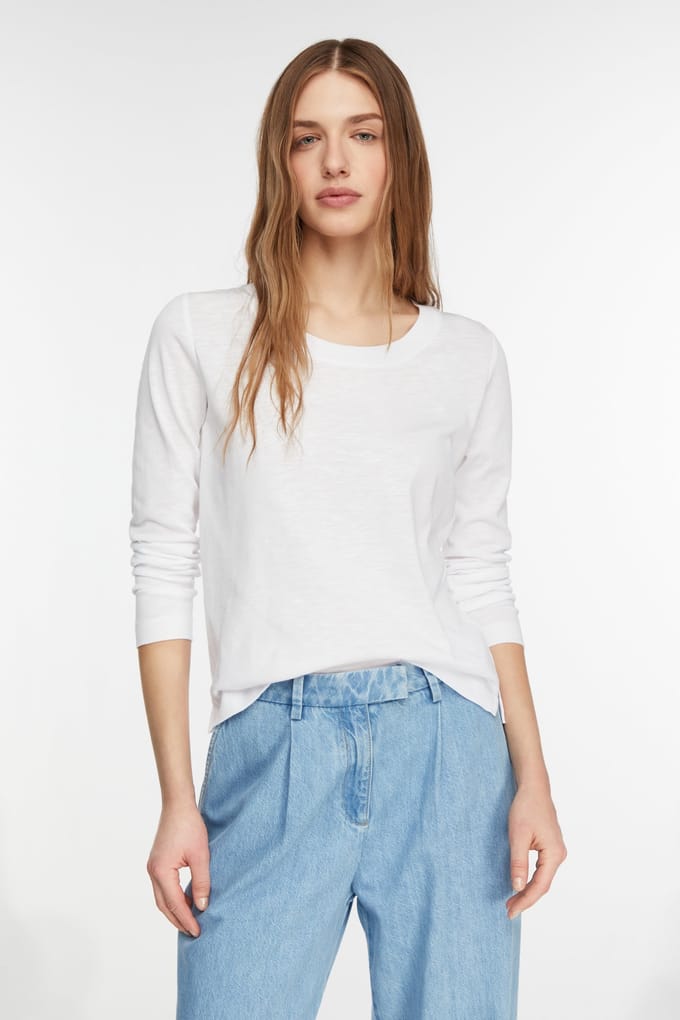 Comma  T-shirts White Taglia: 44 | Maglie a manica lunga Outlet | Donna | Bianco