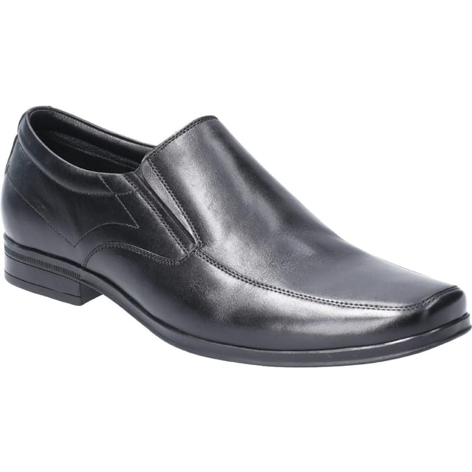 Hush Puppies Heren Billy Slip On Leather Shoe (Zwart)