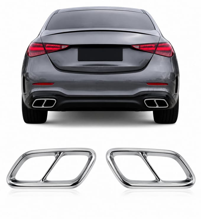 Uitlaatsierstukken Chrome geschikt voor Mercedes C-Klasse W206 2021+