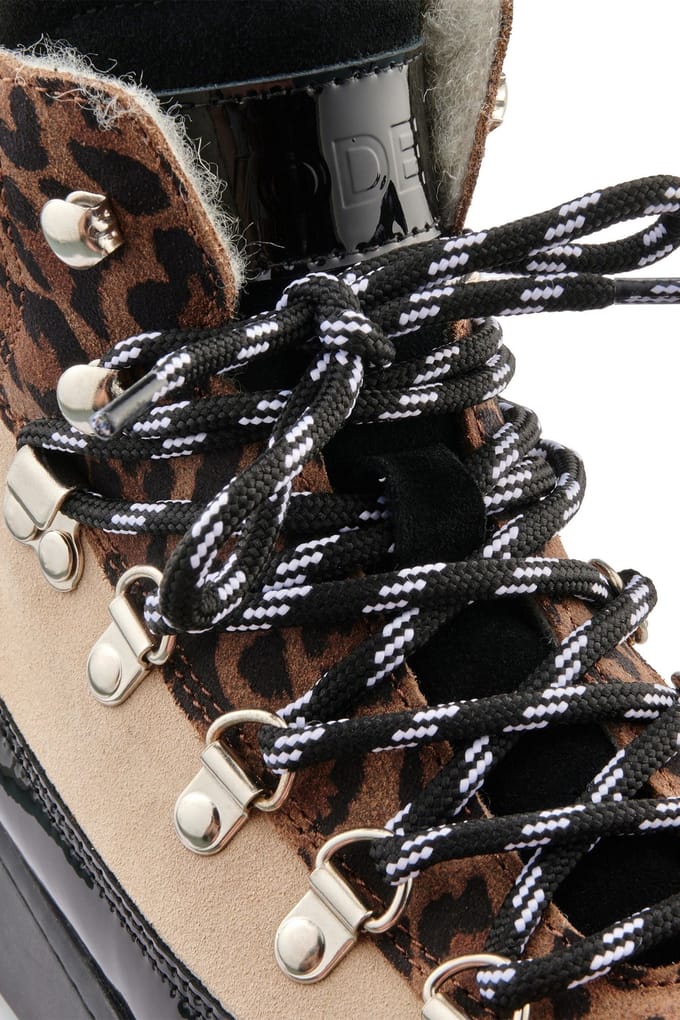 Woden Iris Mix Leopard Maat: 37 | Laarzen Outlet | Dames | Zwart