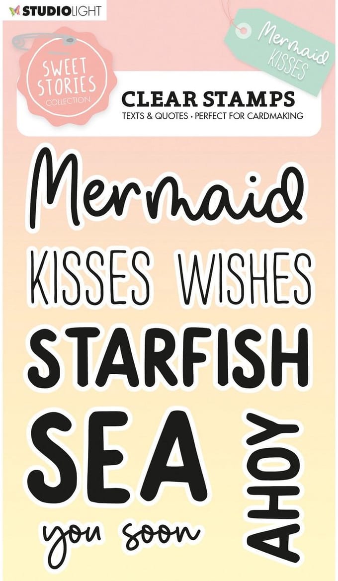 Studio Light Sweet Stories Clear Stamp Quotes Large Mermaid Kisses