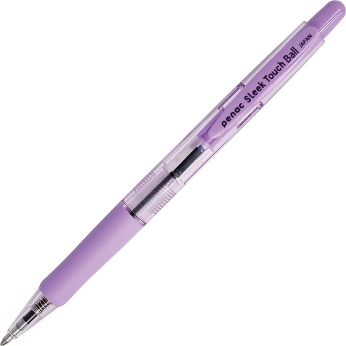 Penac Balpen - Sleek Touch - Pastel Violet - 1.0mm - Blauw inkt