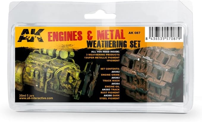 Modelbouw Verfset - Metaal Effecten - Motor Detailering - Complete Set - 175 ml Totaal