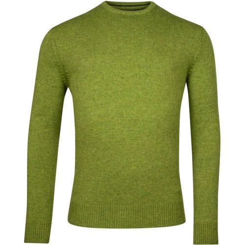 Baileys Trui Crew Neck Lambswool Single Knit Grasgroen / male