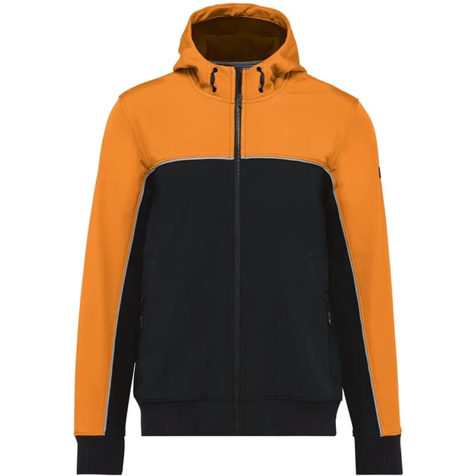 Gewatteerde hoodie met rits WK. Designed To Work Softshell Bionic-Finish Eco