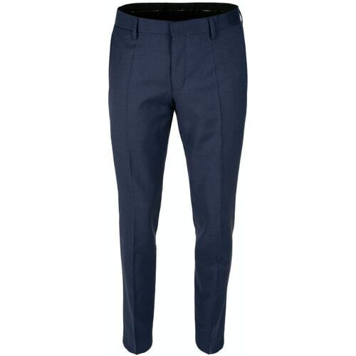 Roy Robson Broek Super 100's Fine Structure Donker Blauw / male