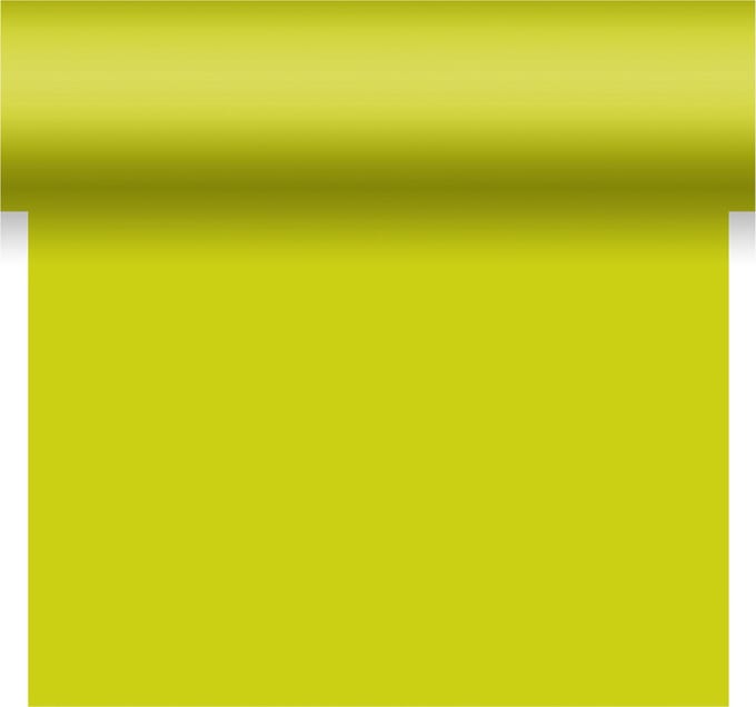 Duni tafelloper - 2x - papier - limegroen - 480 x 40 cm - Tafellopers