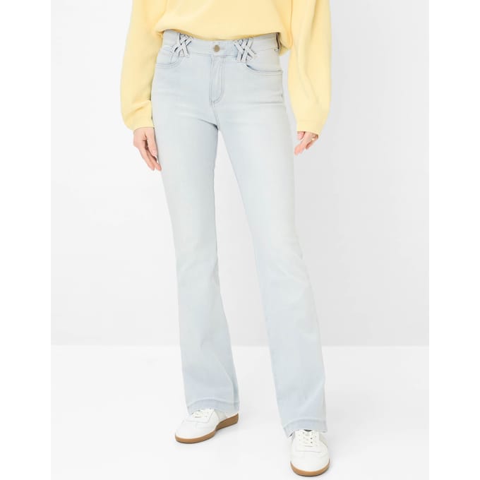 Brax Dames Jeans  Style SHAKIRA BOOT USED BLEACHED BLUE, denim lichtblauw, maat 36