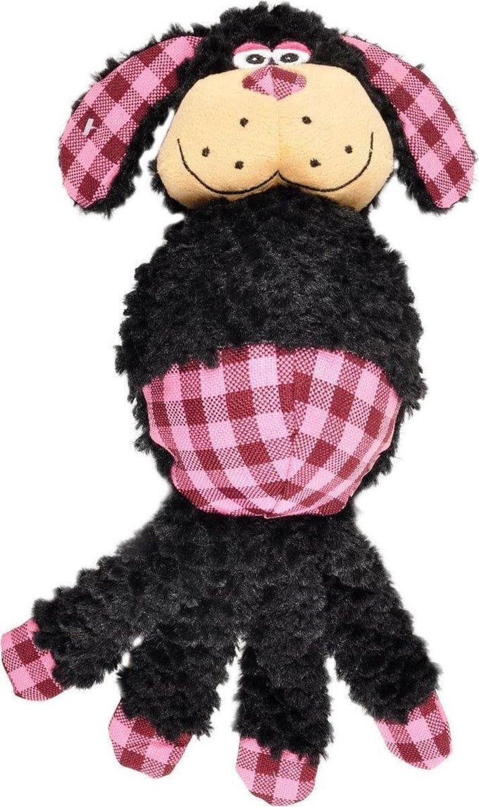 Flamingo-Hondenspeelgoed-Hond met bal-Roze-14,5 cm