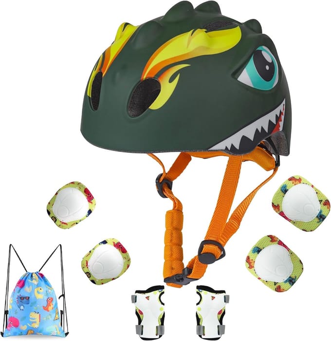 Kinderhelm Set met Complete Bescherming voor Fietsen en Skateboarden