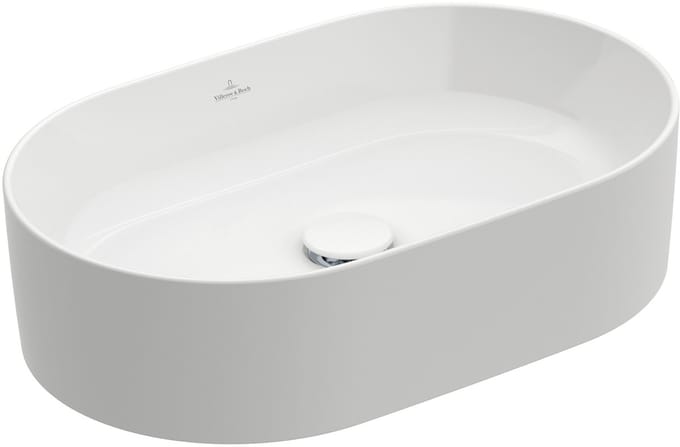 Villeroy & Boch Collaro - Waskom op blad, 56x36 cm, CeramicPlus, alpine wit 4A1956R1