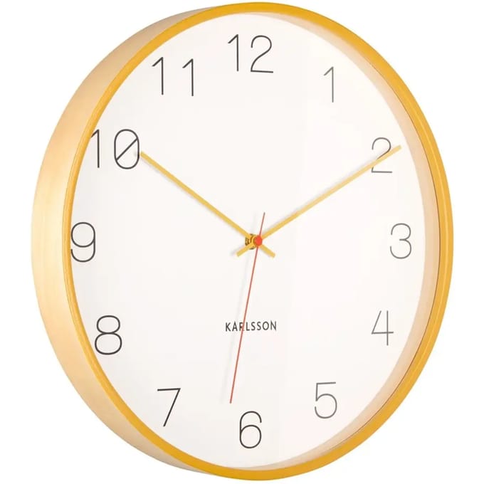 Karlsson Wandklok Joy - Geel - Ø40cm - Wandklok Modern