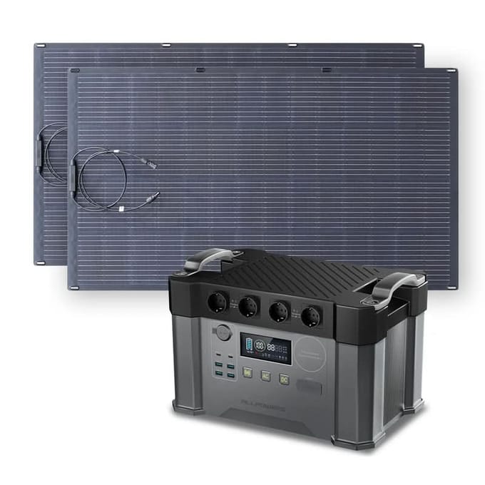 ALLPOWERS Zonnegeneratorset 2400W (S2000 Pro + SF200 200W flexibel zonnepaneel) - S2000 Pro+2PCS SF200 200W zonnepaneel