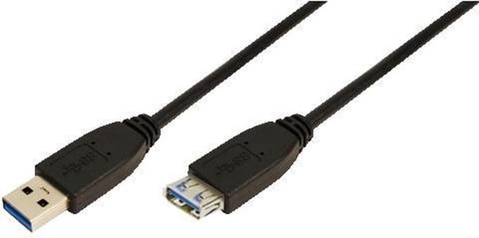 LogiLink CU0043 USB-kabel USB 3.2 Gen1 USB-A stekker, USB-A bus 3.00 m Zwart Afgeschermd (dubbel)