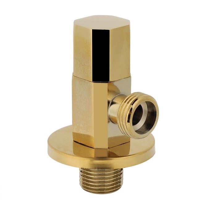 Badkamer Messing Goud Hoekstopkraan Waterregelkraan Kraan Hoekkraan beige
