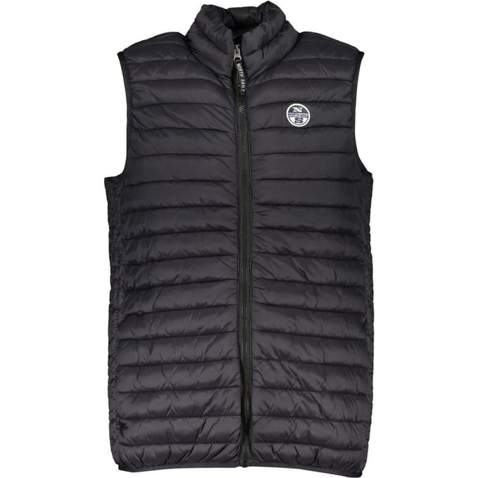 Gequilted Vest Zwart Stijl 23213