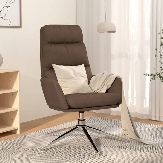 vidaXL - Relaxstoel - stof - taupe