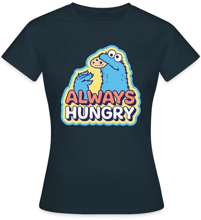Sesamstraat Koekiemonster Altijd Hongerig T-Shirt Dames