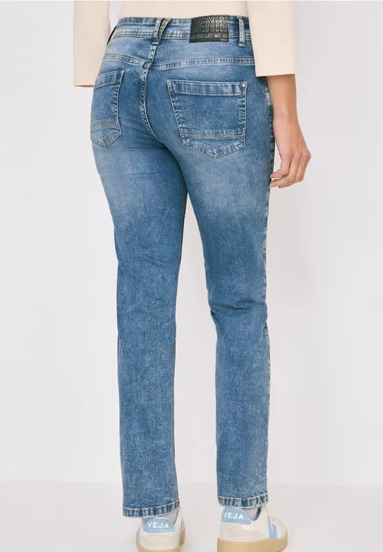 Slim fit jeans met detail