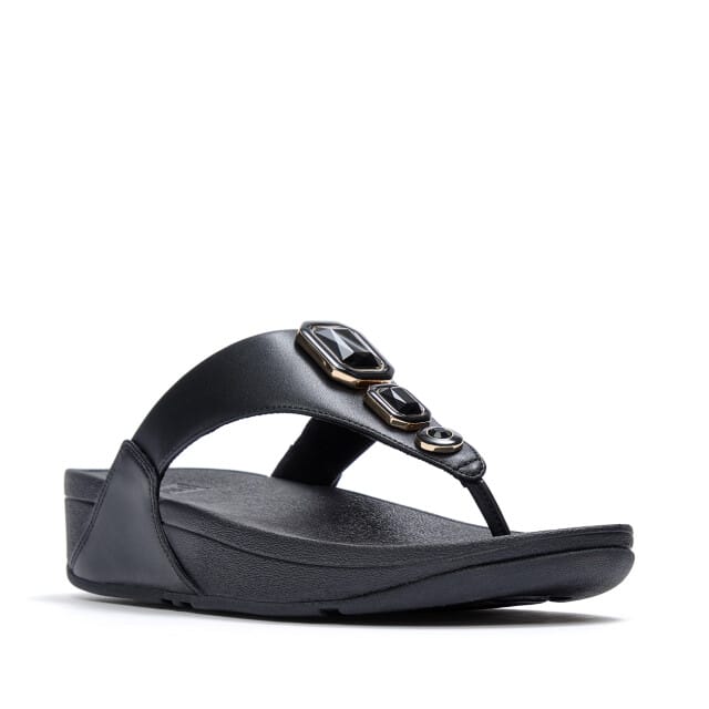 Sandalen met sleehak FitFlop LULU BOLD CRYSTALS TOE-POST