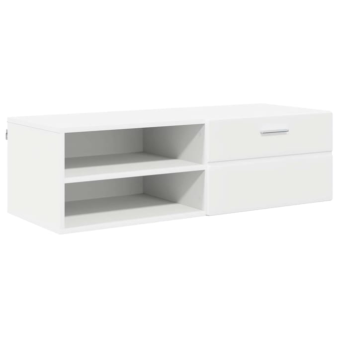 vidaXL - Houten - Kast - 100,5 - x - 39 - x - 30 - cm - Wit - Bewerkt - hout