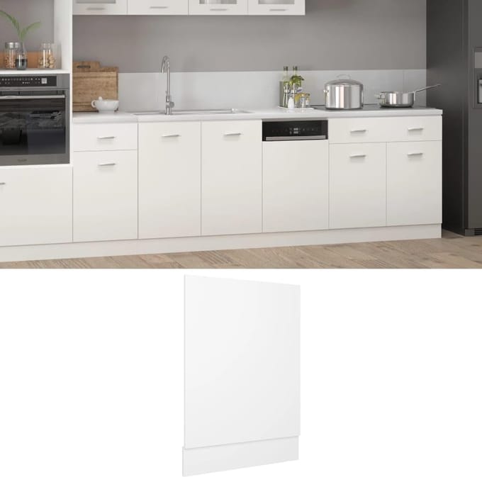 Vaatwasserpaneel 45 cm Spaanplaat Wit - Frontpaneel voor Vaatwasser