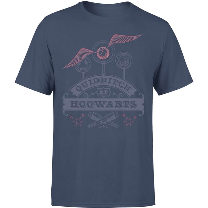 Harry Potter Quidditch At Hogwarts Men's T-Shirt - Navy - L